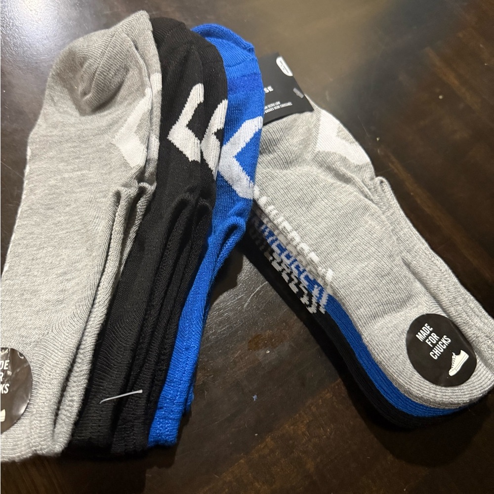 2-Pack of 3 Converse Star Pattern Socks Set Half Cushion Ultra Low Men 6-12